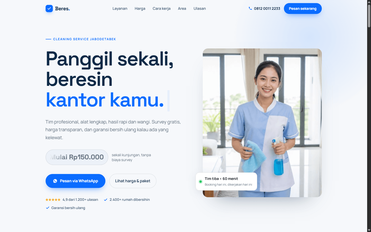 Website Beres. dalam frame laptop